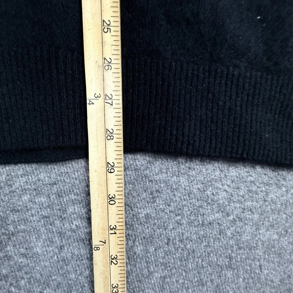 Banana Republic Sweater Mens Sz XL 100% Cashmere Black Heather V-neck‎